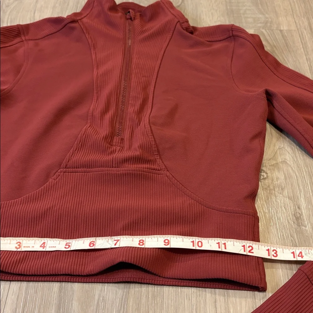 Lululemon Take It In Stride 1/2 Zip in Chianti
